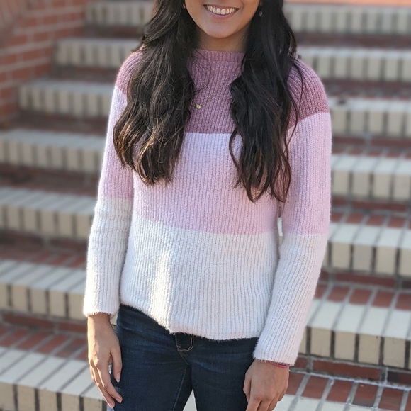 Pink Sweater | White, Shades of Pink, Sweater - Picture 2 of 7